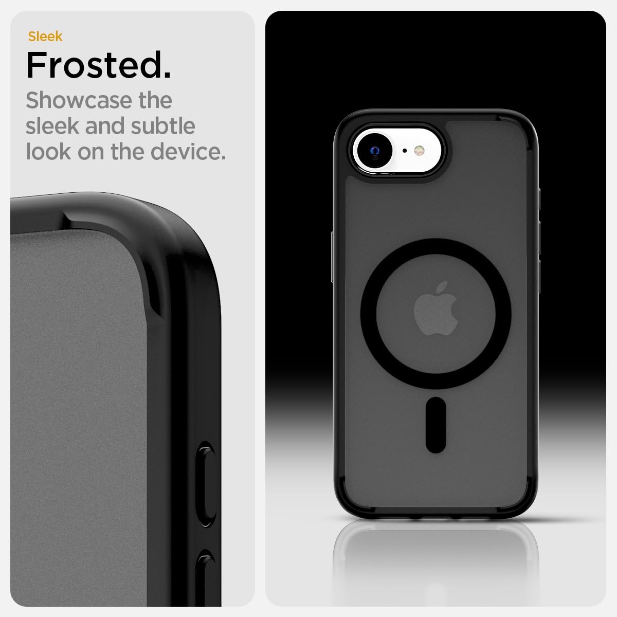 Foto 4 pulgar | Funda Spigen Ultra Hybrid Magfit Para Iphone 16e Frost, Color Negro - Venta Internacional.
