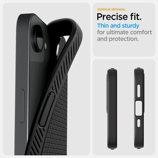 Foto 3 | Funda Spigen Liquid Air Negra Mate Para Iphone 16e - Venta Internacional.