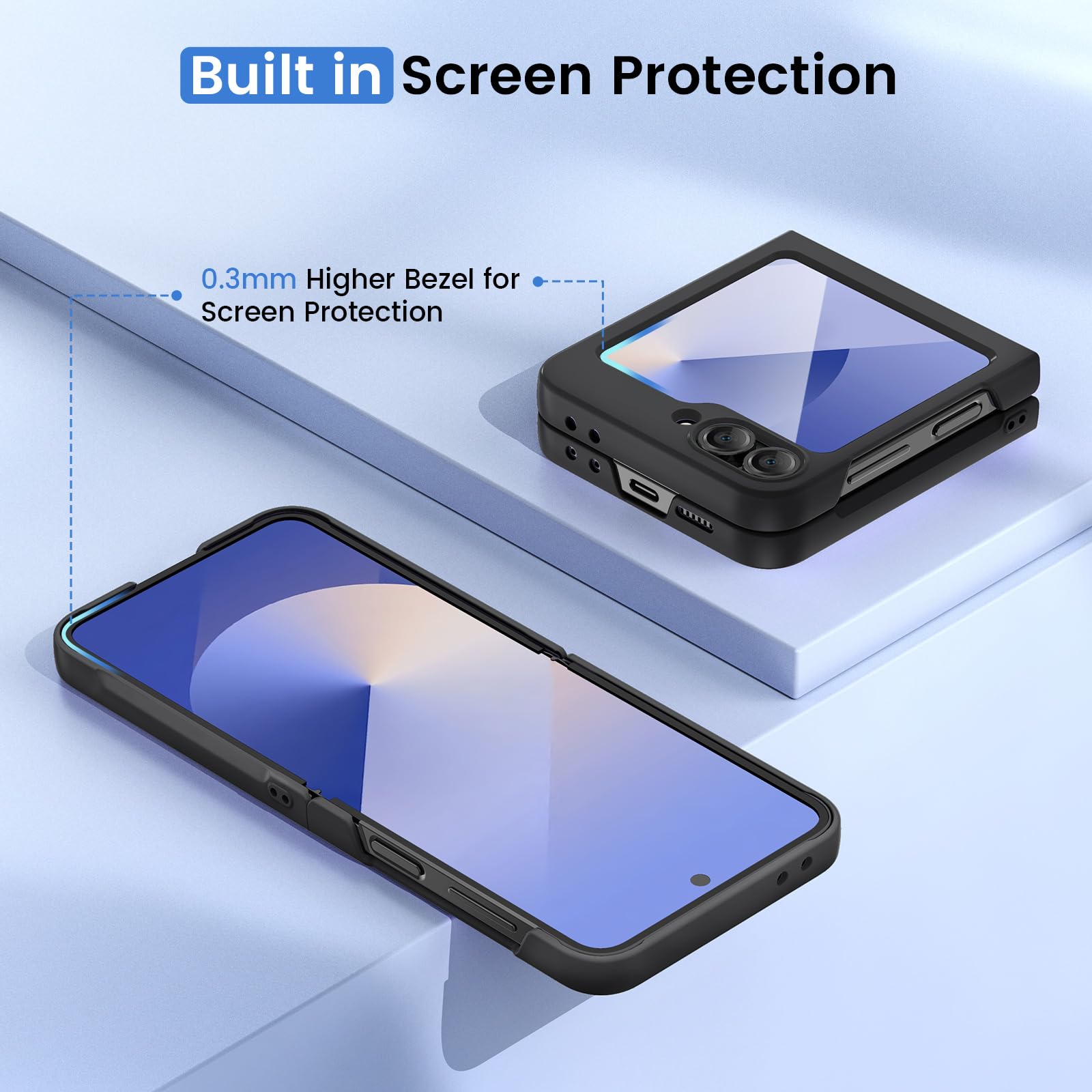 Foto 5 pulgar | Funda De Teléfono Ruky Para Samsung Galaxy Z Flip 6 Negra - Venta Internacional.
