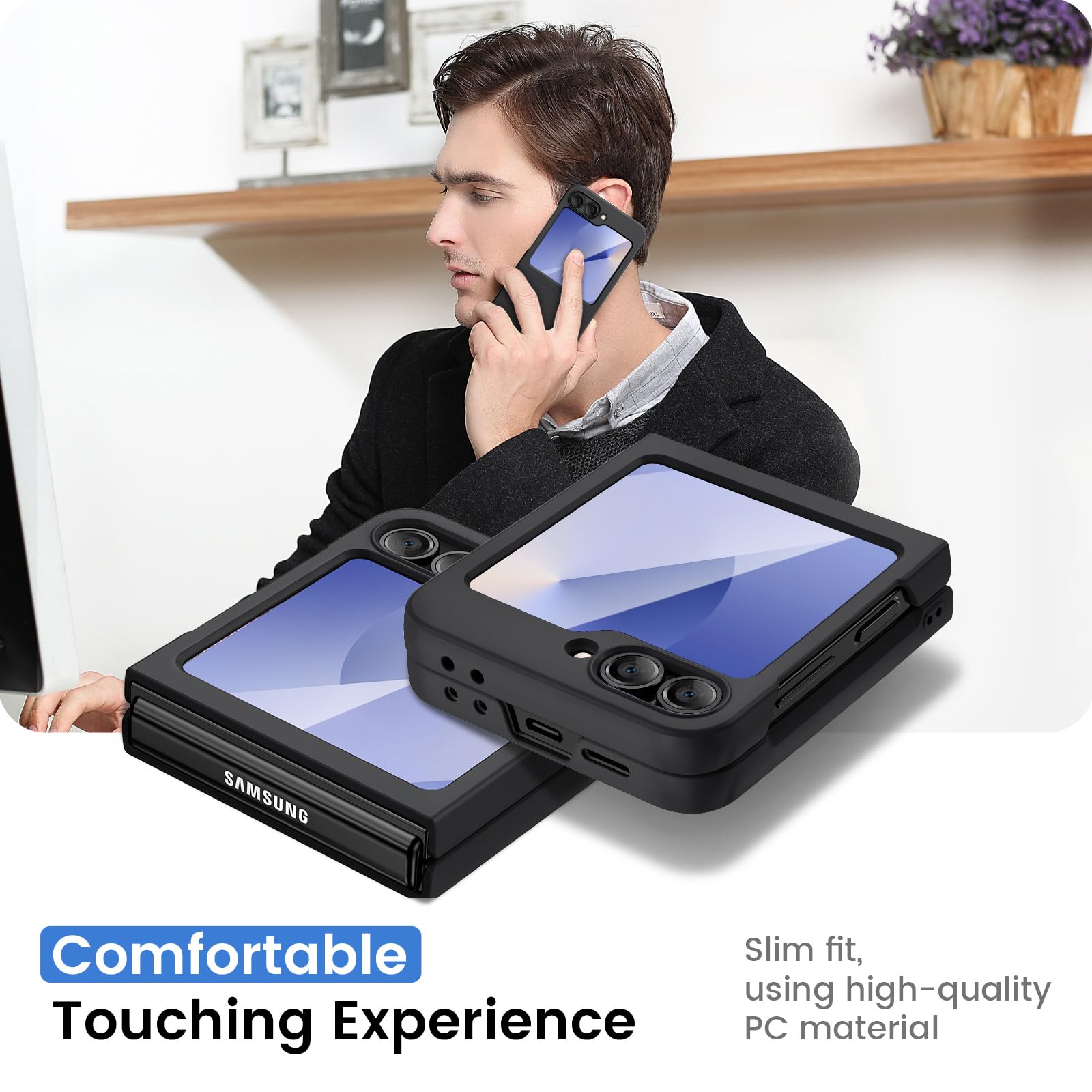 Foto 7 pulgar | Funda De Teléfono Ruky Para Samsung Galaxy Z Flip 6 Negra - Venta Internacional.