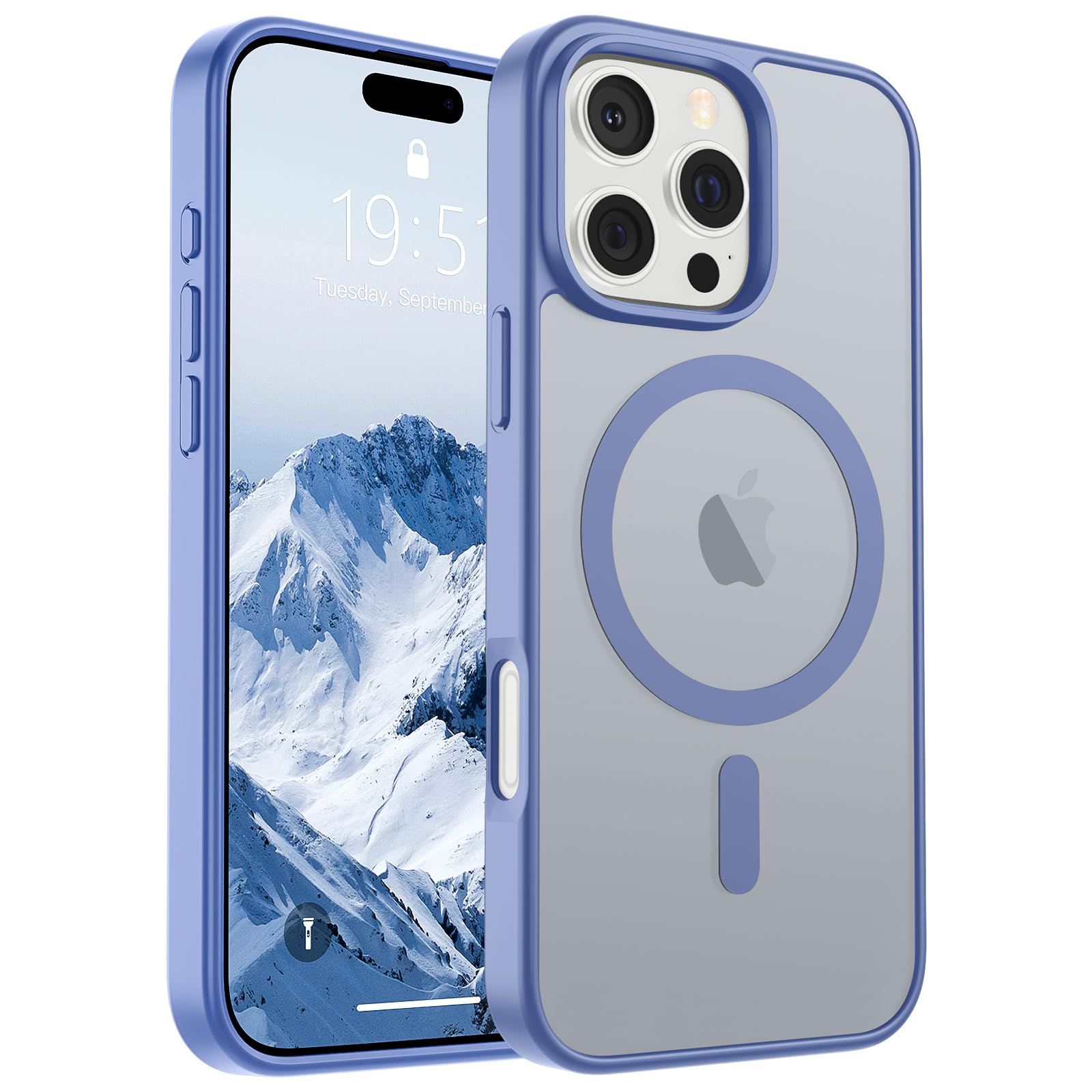 Foto 2 pulgar | Funda Magnética Supfine Para Iphone 16 Pro, Azul Y Morado - Venta Internacional.