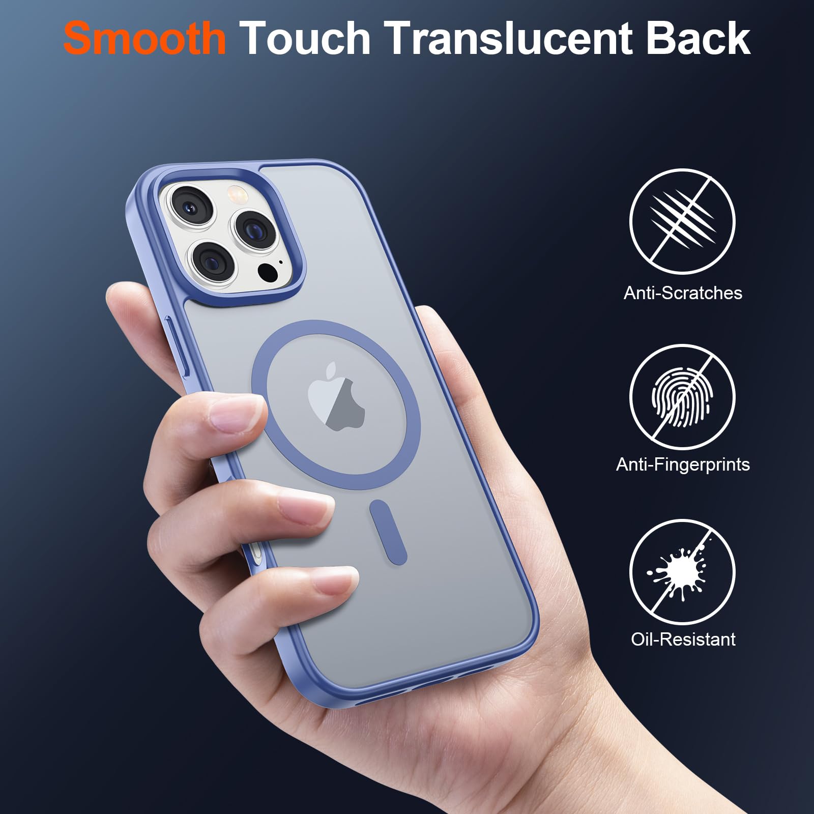 Foto 7 pulgar | Funda Magnética Supfine Para Iphone 16 Pro, Azul Y Morado - Venta Internacional.