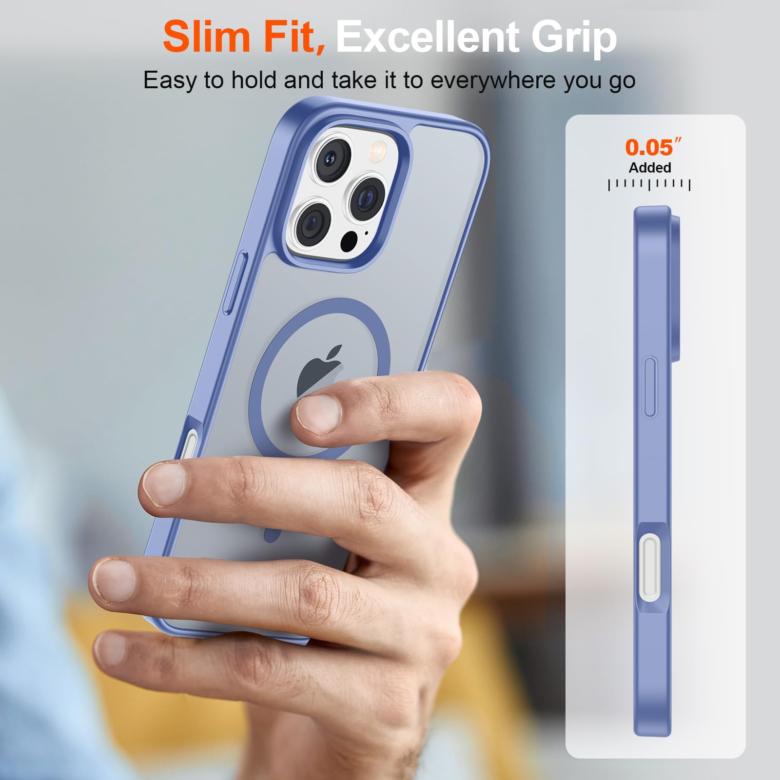 Foto 8 pulgar | Funda Magnética Supfine Para Iphone 16 Pro, Azul Y Morado - Venta Internacional.