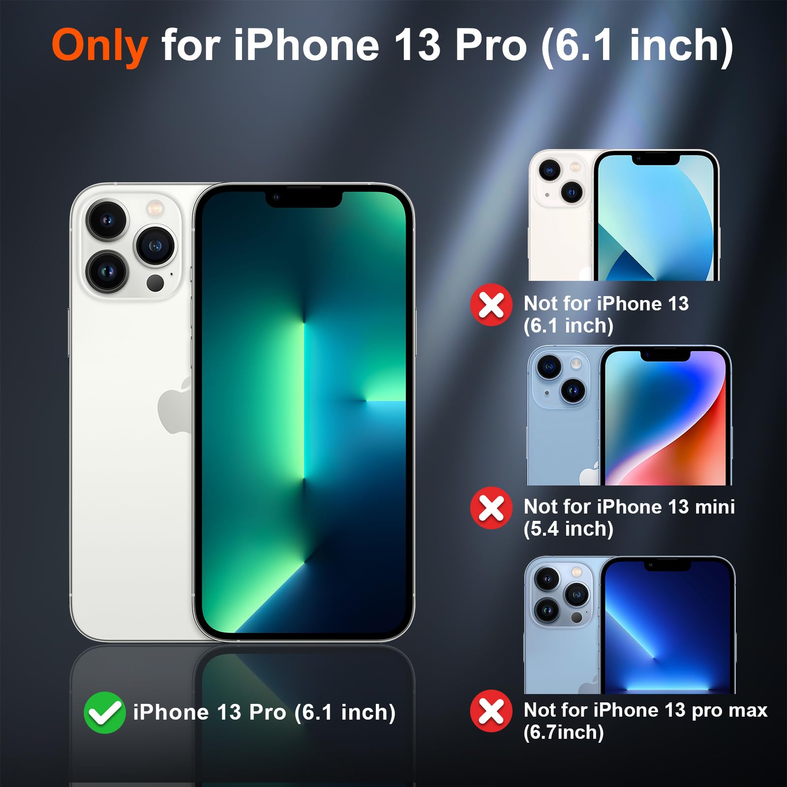 Foto 3 pulgar | Funda Magnética Supfine Para Iphone 13 Pro Deep Blue - Venta Internacional.
