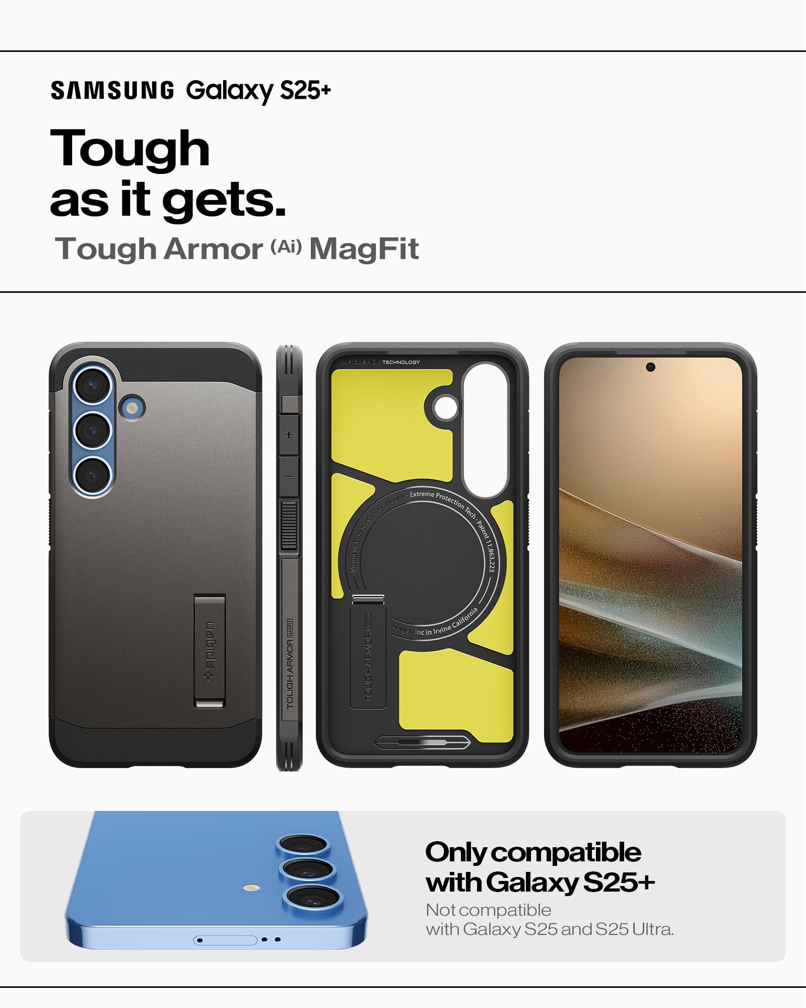 Foto 3 pulgar | Funda Spigen Tough Armor (ai) Magfit Para Samsung Galaxy S25+ - Venta Internacional.