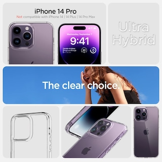 Foto 2 | Funda Spigen Ultra Hybrid Para Iphone 14 Pro (2022), Transparente - Venta Internacional.