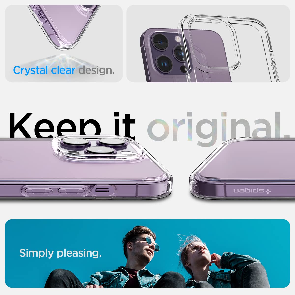 Foto 4 pulgar | Funda Spigen Ultra Hybrid Para Iphone 14 Pro (2022), Transparente - Venta Internacional.