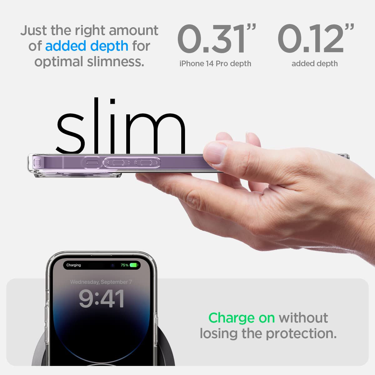 Foto 7 pulgar | Funda Spigen Ultra Hybrid Para Iphone 14 Pro (2022), Transparente - Venta Internacional.