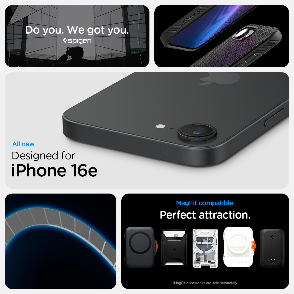 Foto 3 pulgar | Funda Spigen Liquid Air Magfit Para Iphone 16e, Color Negro Mate - Venta Internacional.