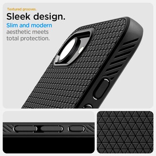 Foto 4 | Funda Spigen Liquid Air Magfit Para Iphone 16e, Color Negro Mate - Venta Internacional.