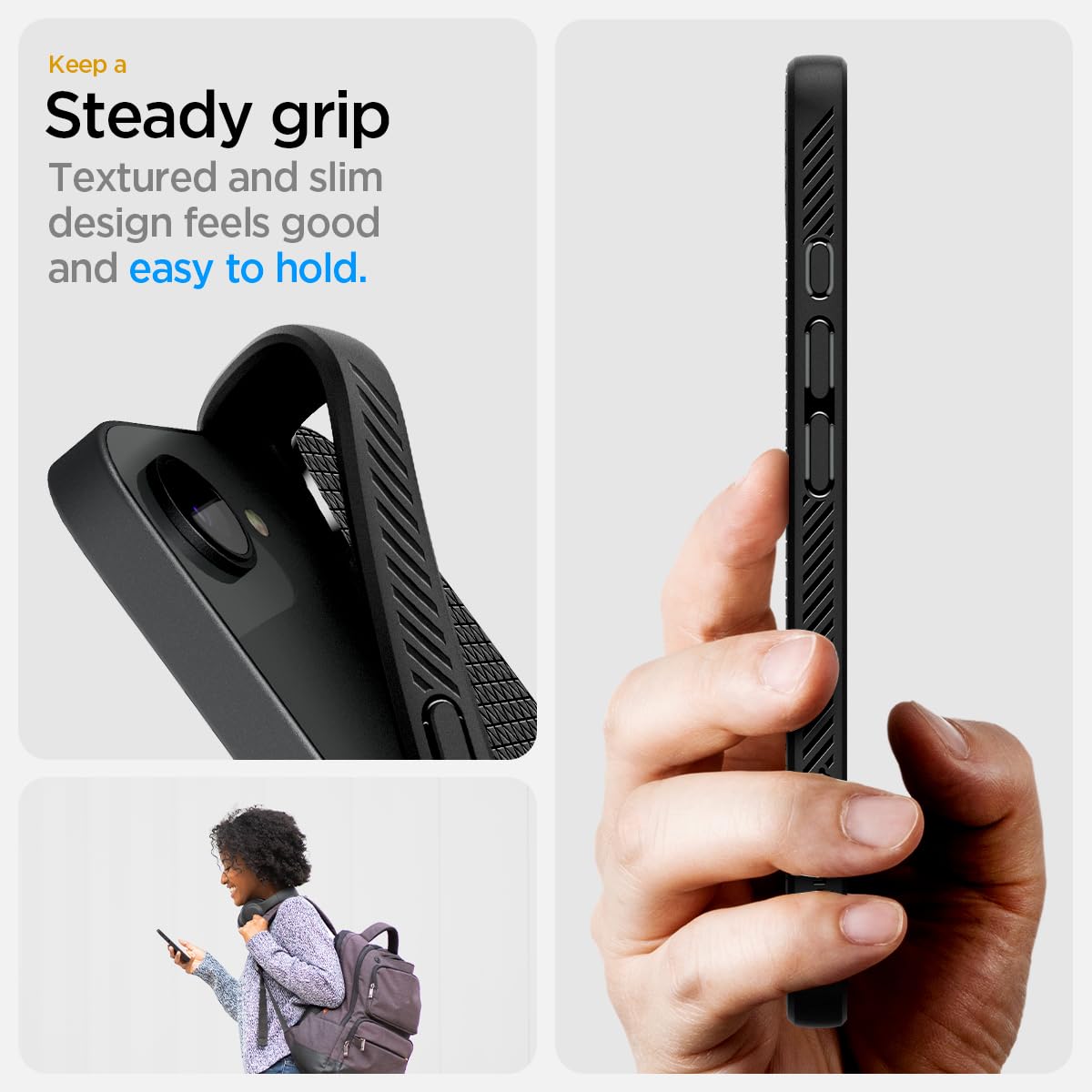 Foto 6 pulgar | Funda Spigen Liquid Air Magfit Para Iphone 16e, Color Negro Mate - Venta Internacional.