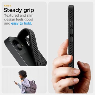 Foto 5 | Funda Spigen Liquid Air Magfit Para Iphone 16e, Color Negro Mate - Venta Internacional.