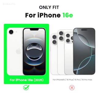 Foto 2 | Funda De Teléfono Ornarto Compatible Con Iphone 16e 6.1 Pulgadas 2025 Negra - Venta Internacional.