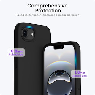 Foto 4 | Funda De Teléfono Ornarto Compatible Con Iphone 16e 6.1 Pulgadas 2025 Negra - Venta Internacional.