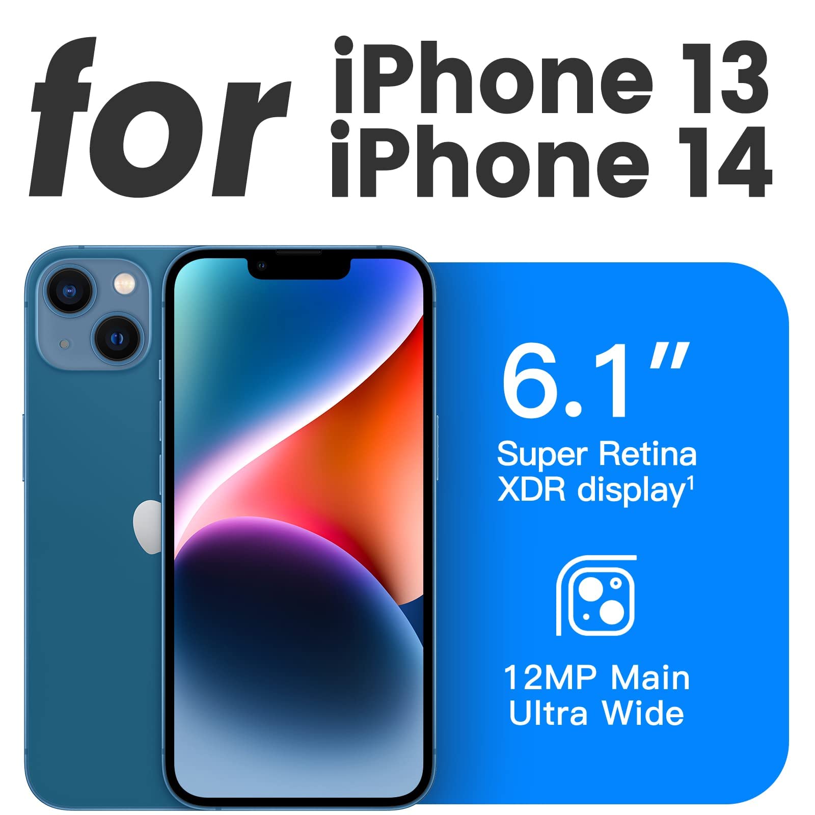 Foto 2 | Funda De Teléfono Mkeke Para Iphone 13/14, Transparente, Transparente, A Prueba De Golpes - Venta Internacional.