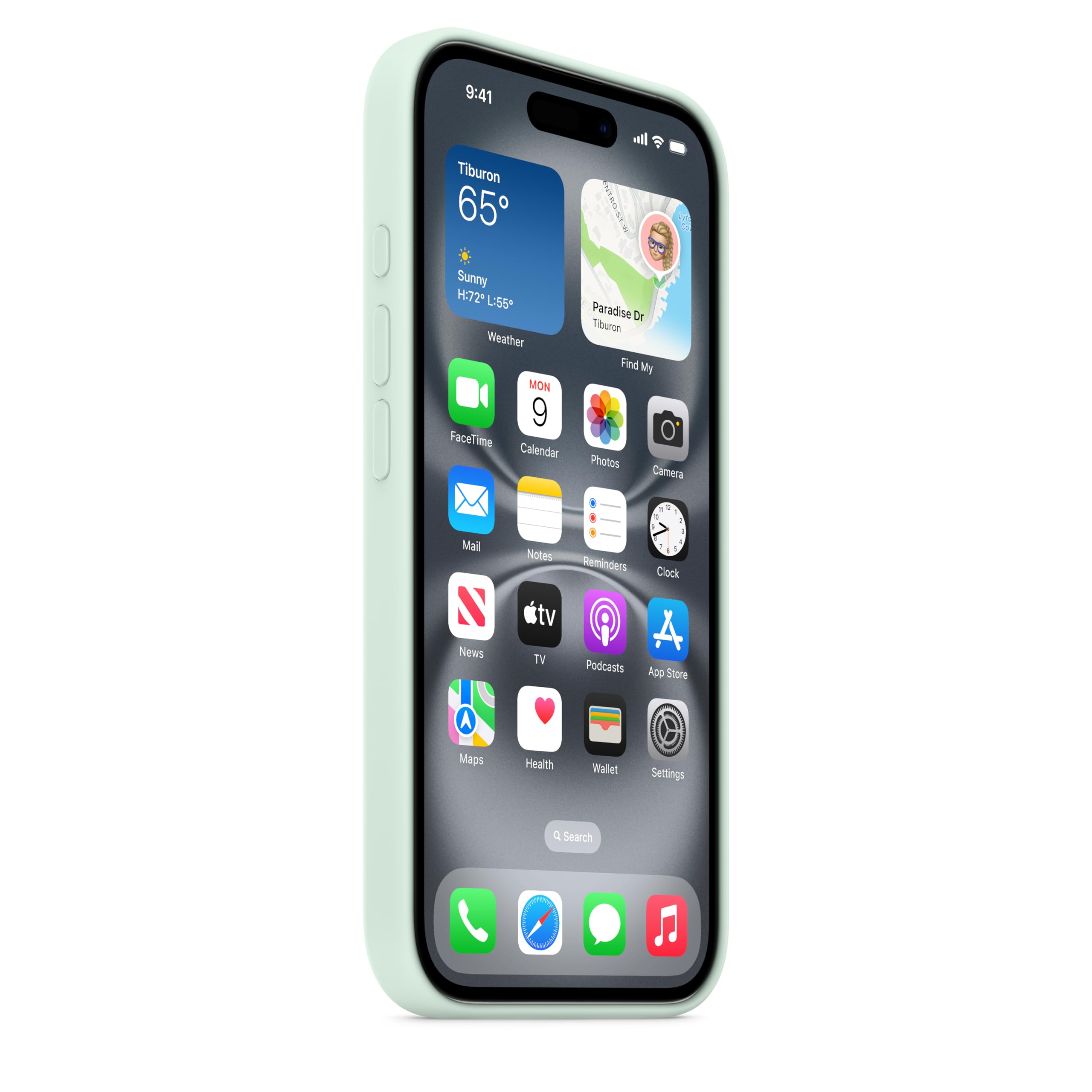 Foto 6 | Funda Para Teléfono Apple Iphone 16 De Silicona Con Magsafe Aquamarine - Venta Internacional.