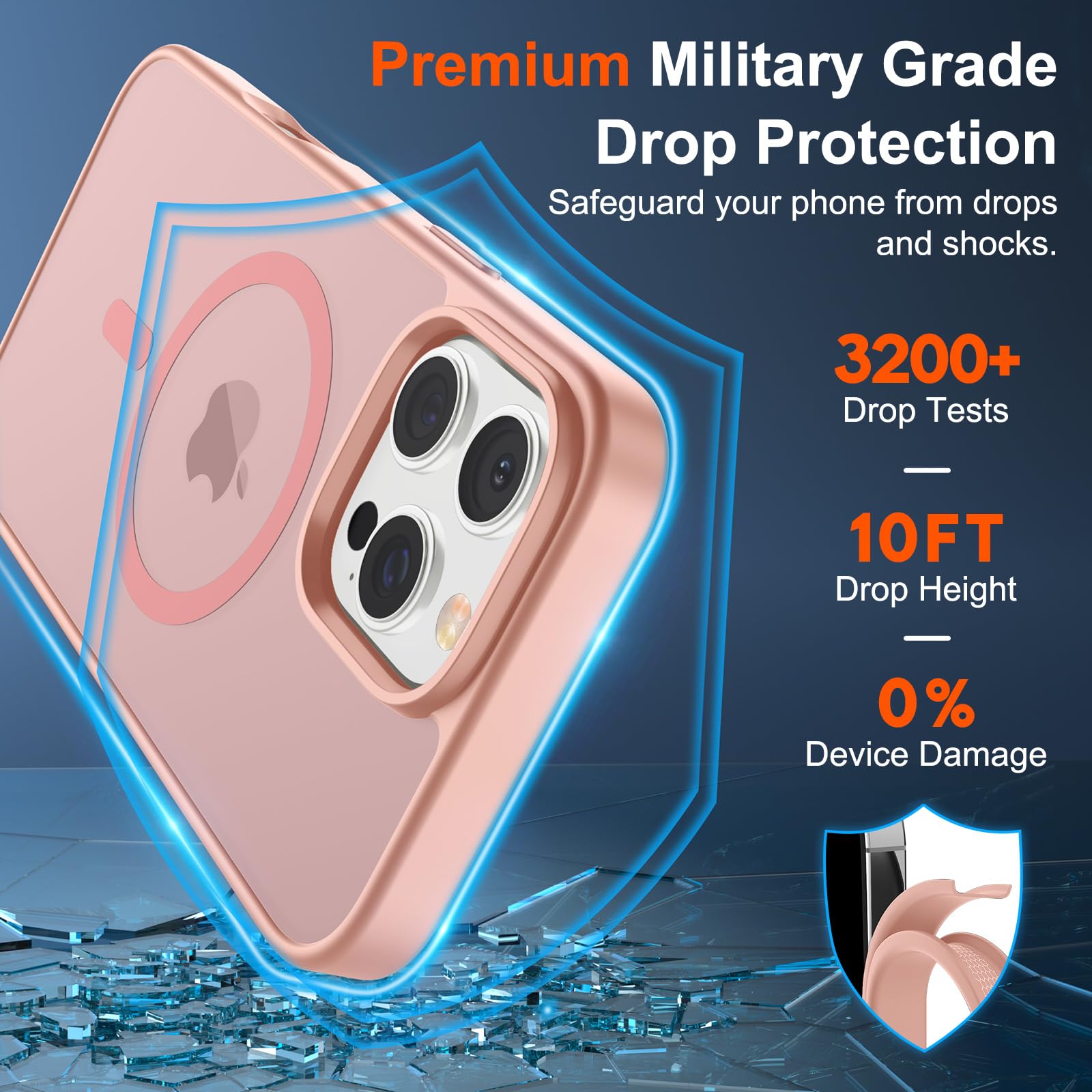 Foto 4 pulgar | Funda Magnética Supfine Para Iphone 16 Pro Rosa - Venta Internacional.