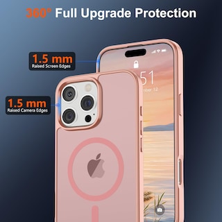 Foto 4 | Funda Magnética Supfine Para Iphone 16 Pro Rosa - Venta Internacional.