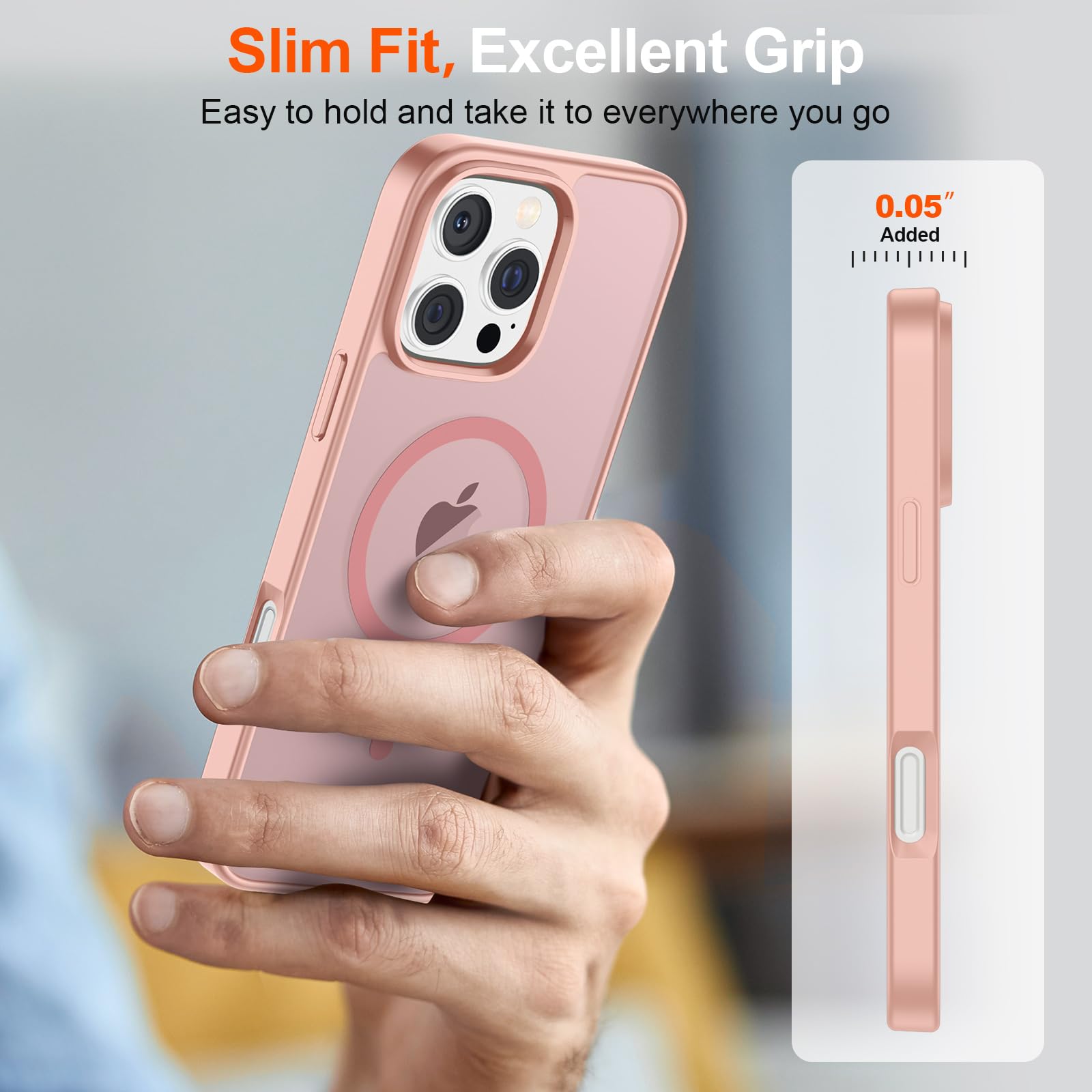 Foto 8 pulgar | Funda Magnética Supfine Para Iphone 16 Pro Rosa - Venta Internacional.
