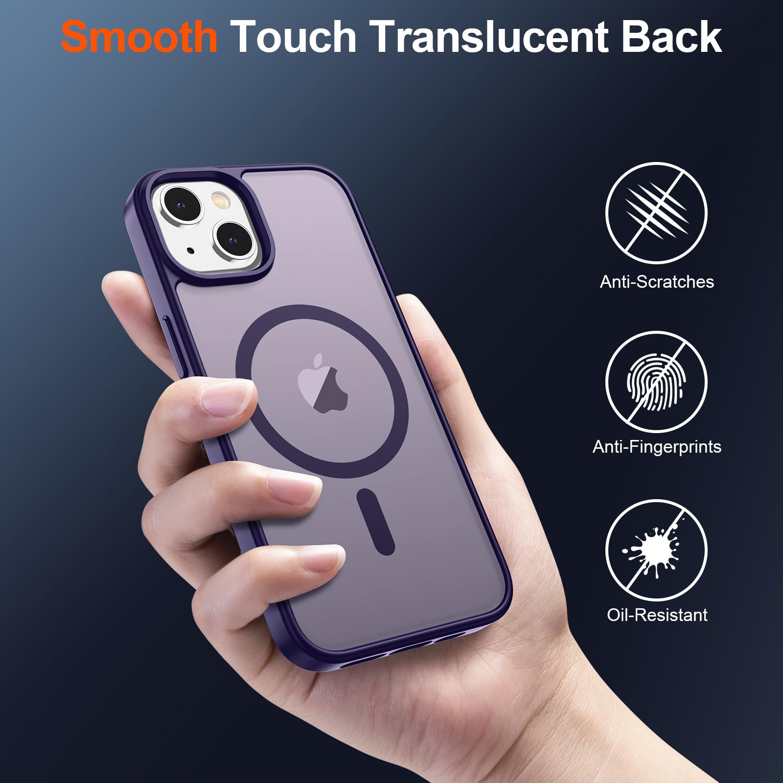 Foto 7 pulgar | Funda Magnética Supfine Para Iphone 15, Color Morado Oscuro - Venta Internacional.