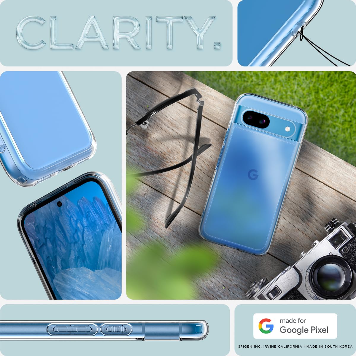 Foto 3 pulgar | Funda Spigen Ultra Hybrid Para Pixel 8a (2024), Transparente - Venta Internacional.