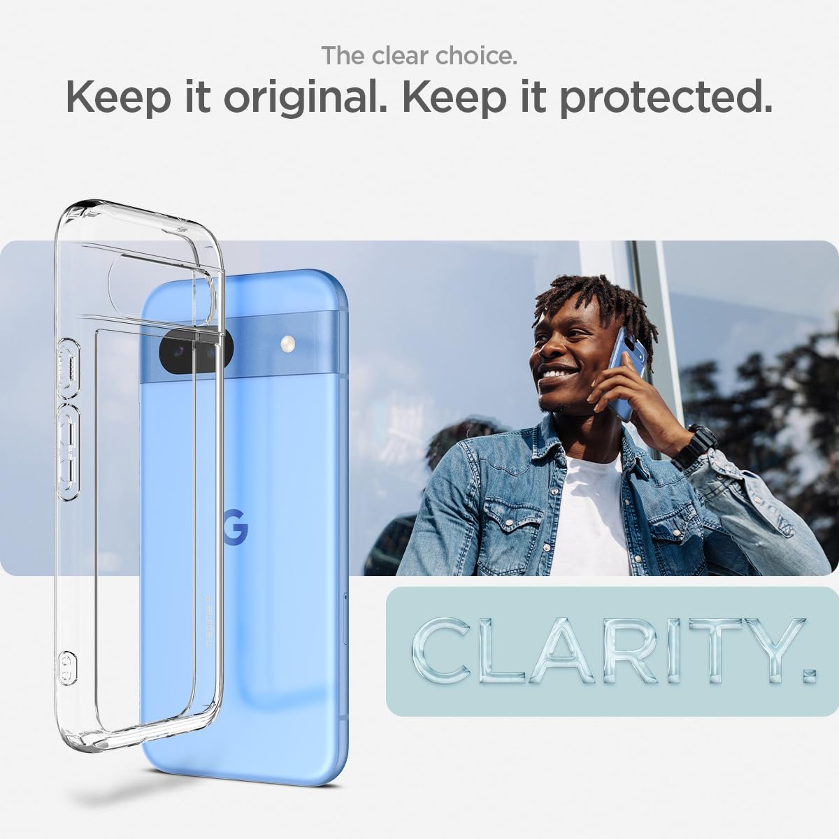 Foto 4 pulgar | Funda Spigen Ultra Hybrid Para Pixel 8a (2024), Transparente - Venta Internacional.