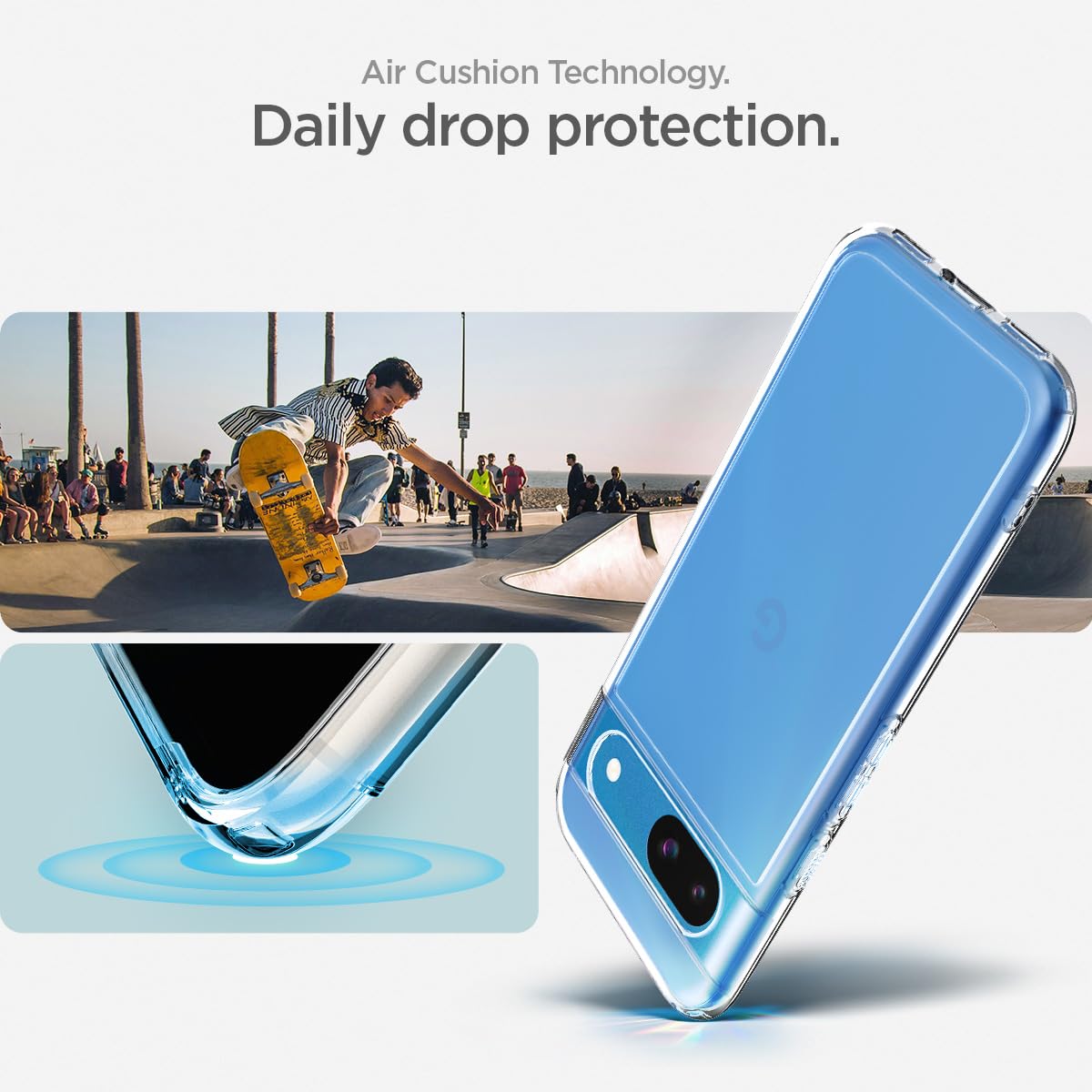 Foto 6 pulgar | Funda Spigen Ultra Hybrid Para Pixel 8a (2024), Transparente - Venta Internacional.