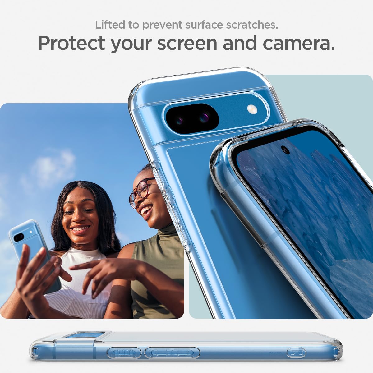 Foto 7 pulgar | Funda Spigen Ultra Hybrid Para Pixel 8a (2024), Transparente - Venta Internacional.