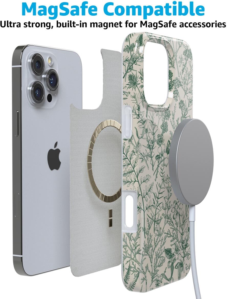 Foto 8 pulgar | Funda Para Teléfono Iphone 16 Pro Sage Garden Green Floral - Venta Internacional.