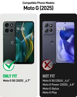 Foto 2 | Funda Poetic Revolution Para Motorola Moto G 5g 2025 Negra - Venta Internacional.