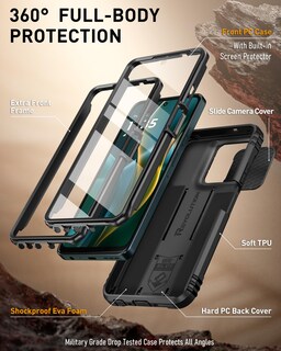 Foto 3 | Funda Poetic Revolution Para Motorola Moto G 5g 2025 Negra - Venta Internacional.