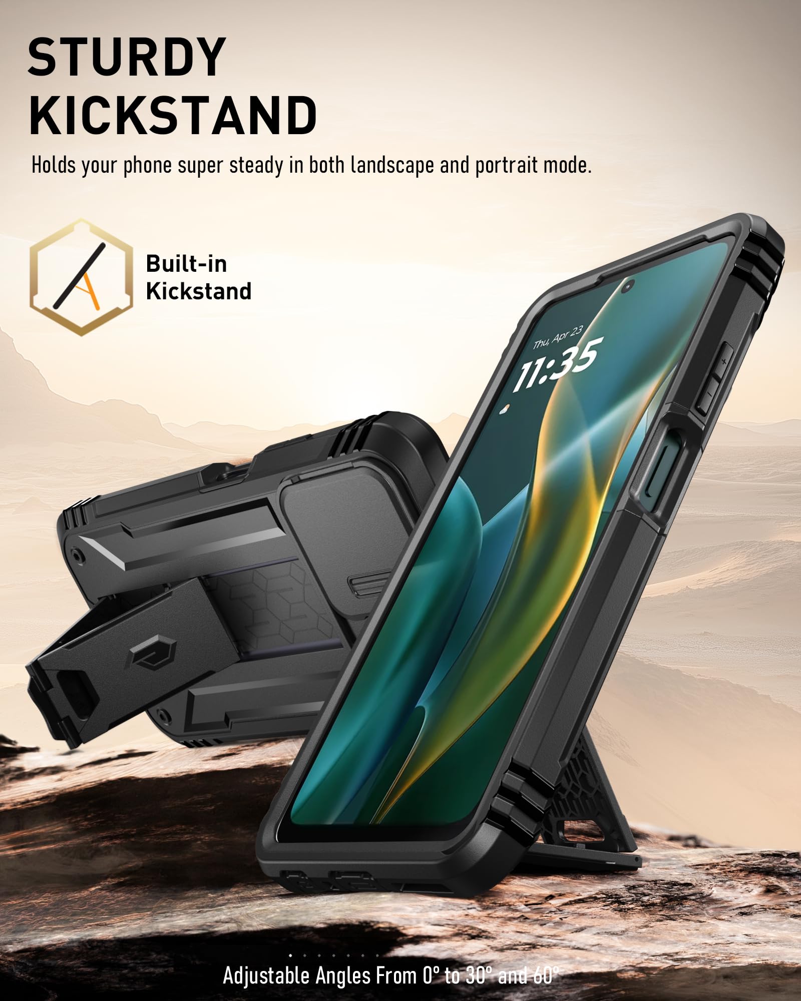 Foto 5 pulgar | Funda Poetic Revolution Para Motorola Moto G 5g 2025 Negra - Venta Internacional.