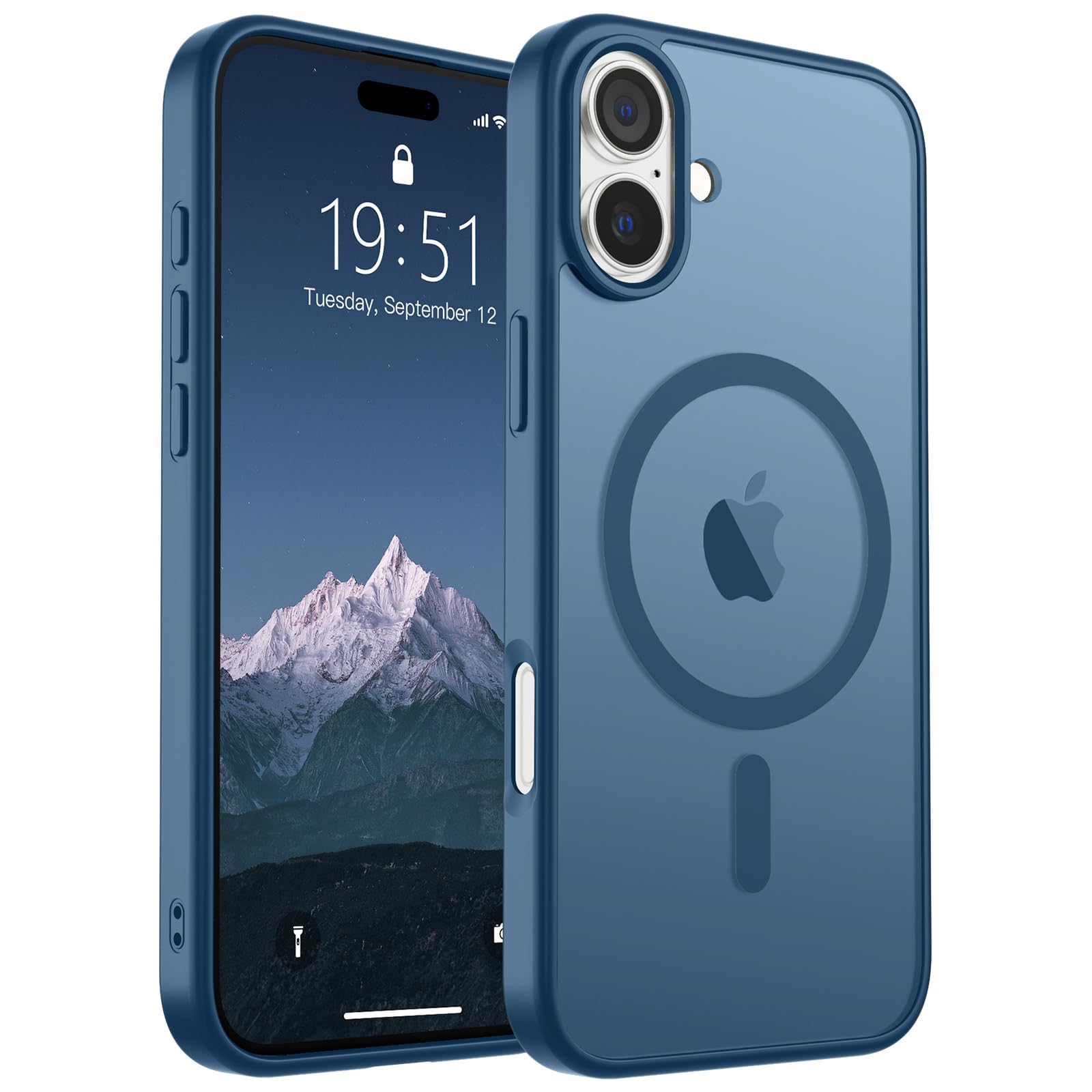 Foto 2 pulgar | Funda Magnética Supfine Para Iphone 16 Plus, Color Azul Oscuro - Venta Internacional.