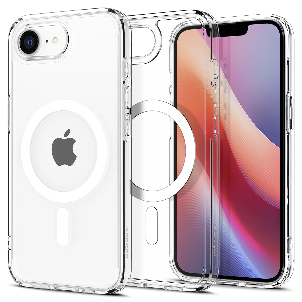 Foto 2 pulgar | Funda Spigen Ultra Hybrid Magfit Para Iphone 16e, Color Blanco Transparente - Venta Internacional.