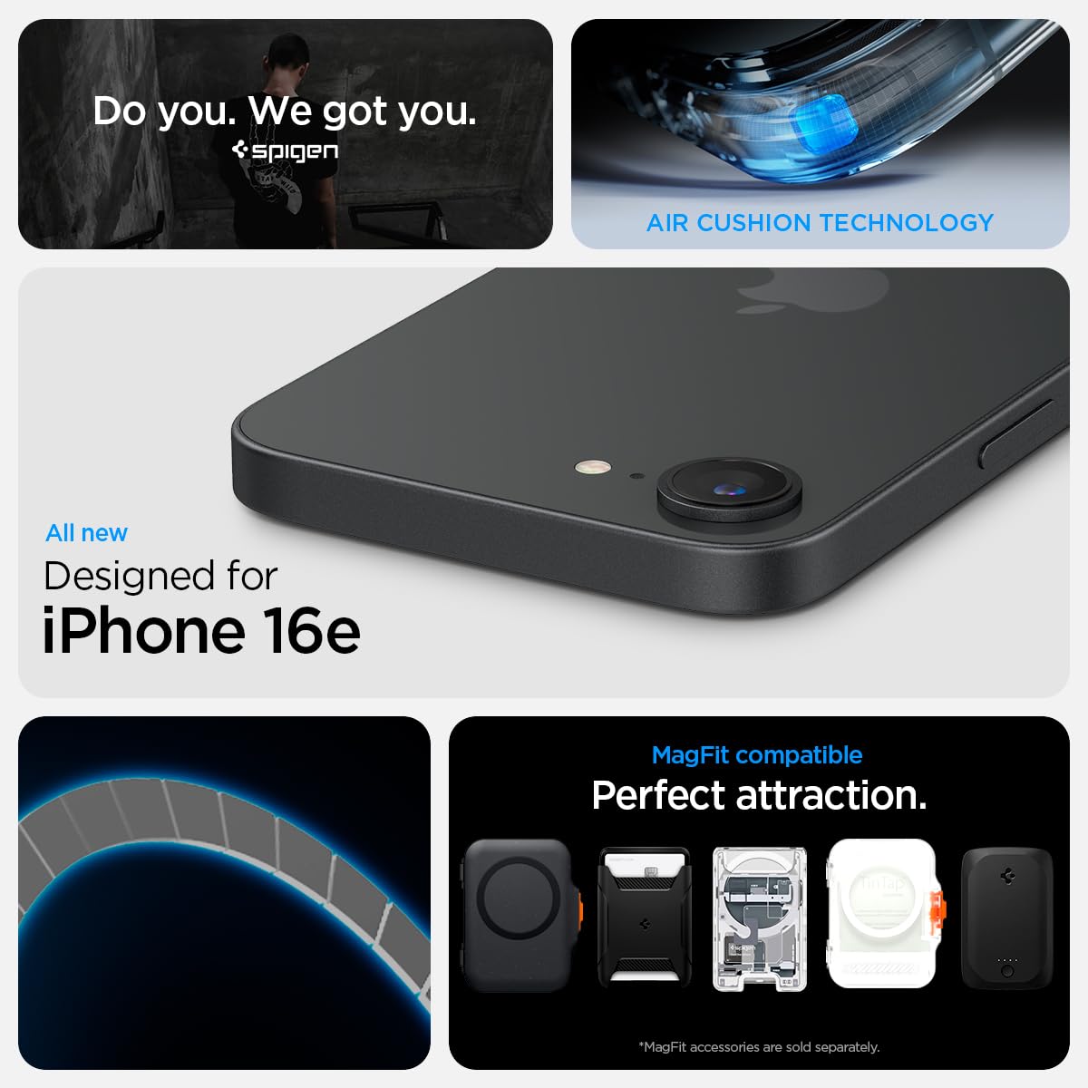 Foto 3 pulgar | Funda Spigen Ultra Hybrid Magfit Para Iphone 16e, Color Blanco Transparente - Venta Internacional.