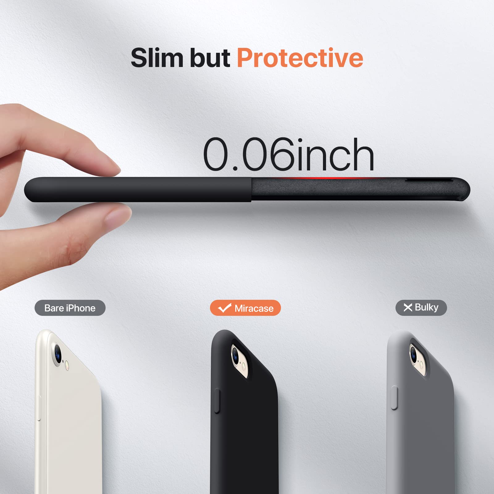 Foto 4 pulgar | Funda De Teléfono Miracase Ultra Slim Para Iphone Se 2022/2020/7/8 - Venta Internacional.
