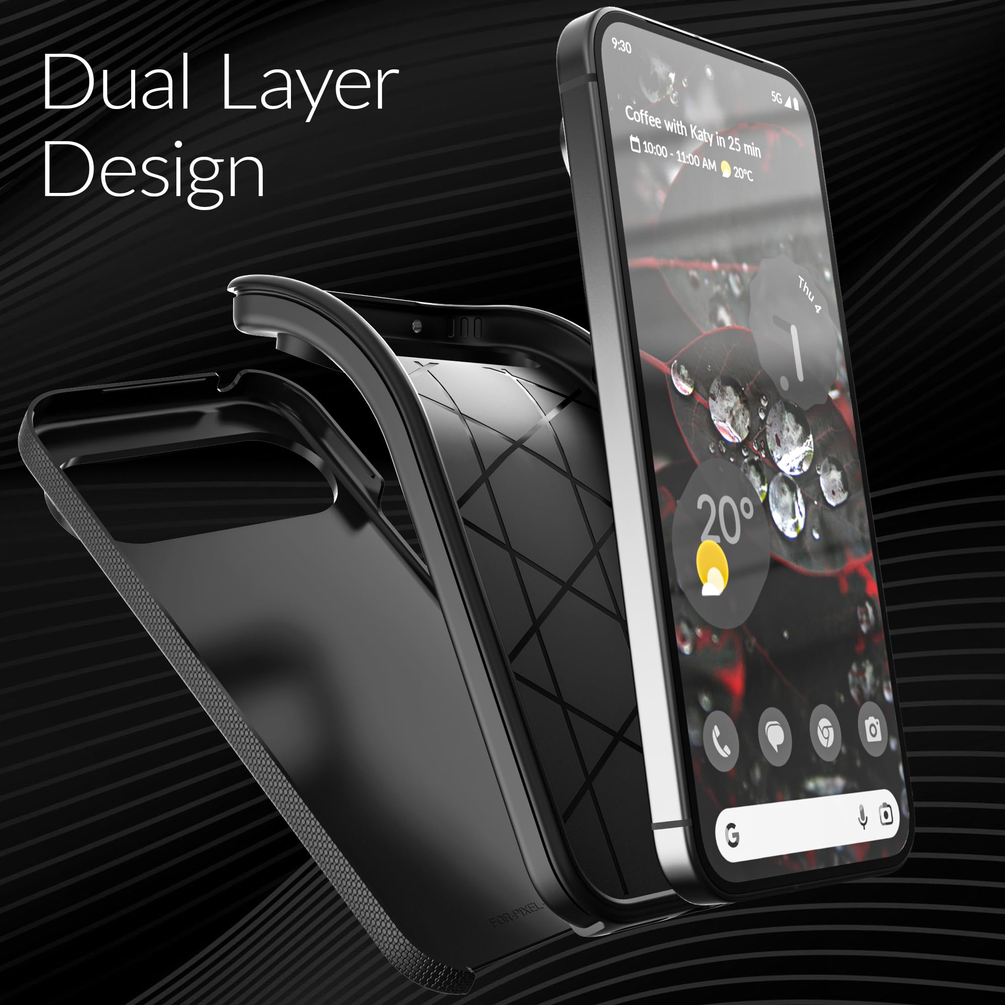 Foto 5 pulgar | Funda De Teléfono Crave Dual Guard Para Google Pixel 9 Pro Xl - Negro - Venta Internacional.