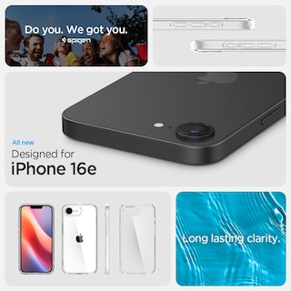 Foto 2 | Funda Spigen Ultra Hybrid Para Iphone 16e, Transparente - Venta Internacional.