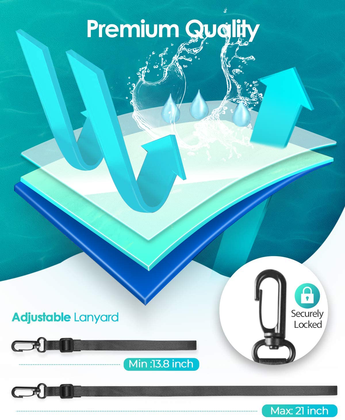 Foto 4 pulgar | Funda Impermeable Para Teléfono Hiearcool Universal Ipx8 De Hasta 8.3 Pulgadas - Venta Internacional.