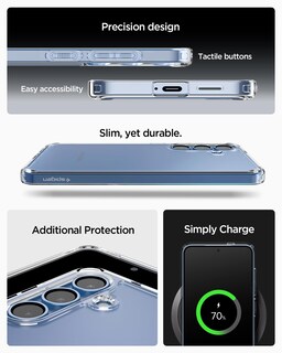 Foto 7 | Funda De Teléfono Spigen Ultra Hybrid Para Galaxy S25 Crystal Clear - Venta Internacional.