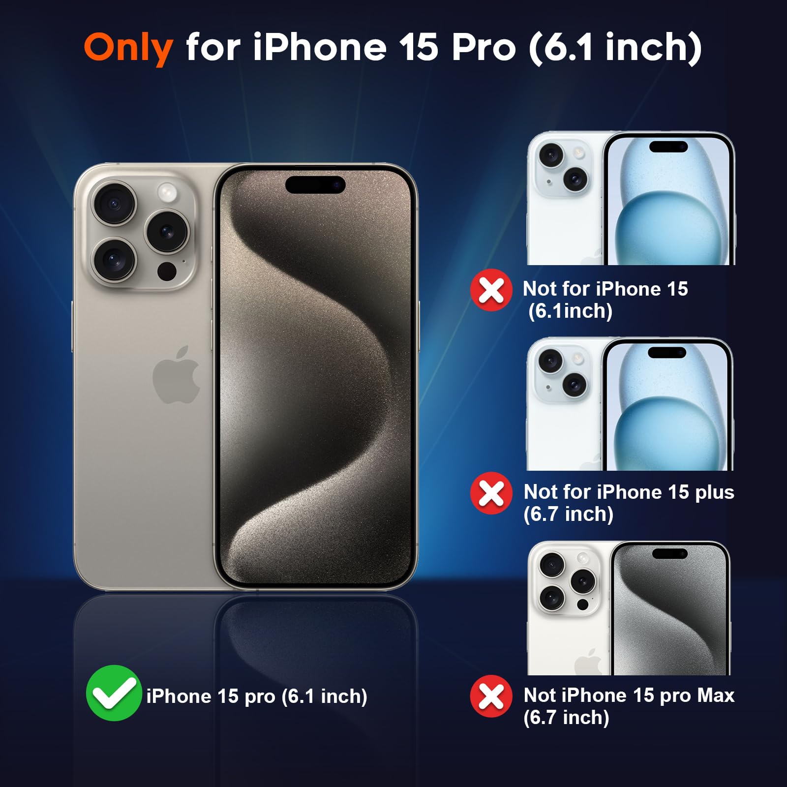 Foto 2 | Funda Magnética Supfine Para Iphone 15 Pro Max, Color Azul Cielo - Venta Internacional.