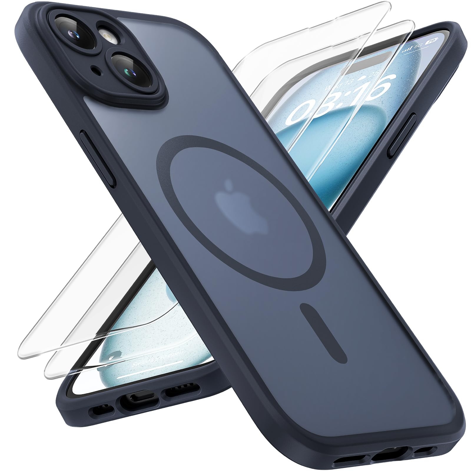 Foto 2 pulgar | Funda Magnética Tocol 3 En 1 Para Iphone 15 De 6,1 Pulgadas, Color Negro - Venta Internacional.