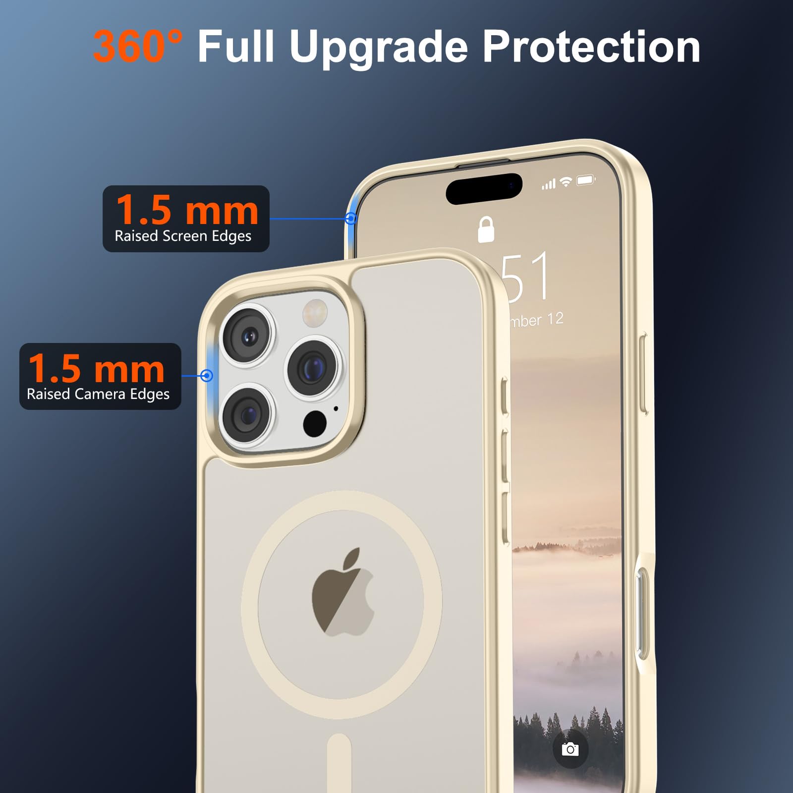 Foto 5 pulgar | Funda Magnética Supfine Para Iphone 16 Pro, Color Blanco Envejecido - Venta Internacional.
