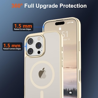 Foto 4 | Funda Magnética Supfine Para Iphone 16 Pro, Color Blanco Envejecido - Venta Internacional.