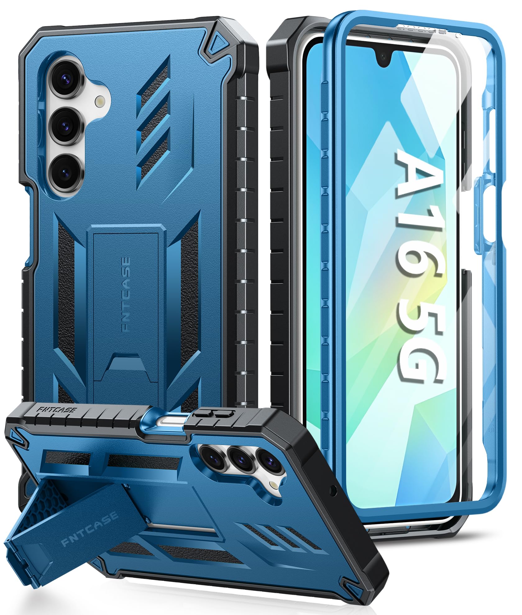 Foto 2 pulgar | Funda De Teléfono Fntcase Para Samsung Galaxy A16-5g Con Soporte Azul - Venta Internacional.