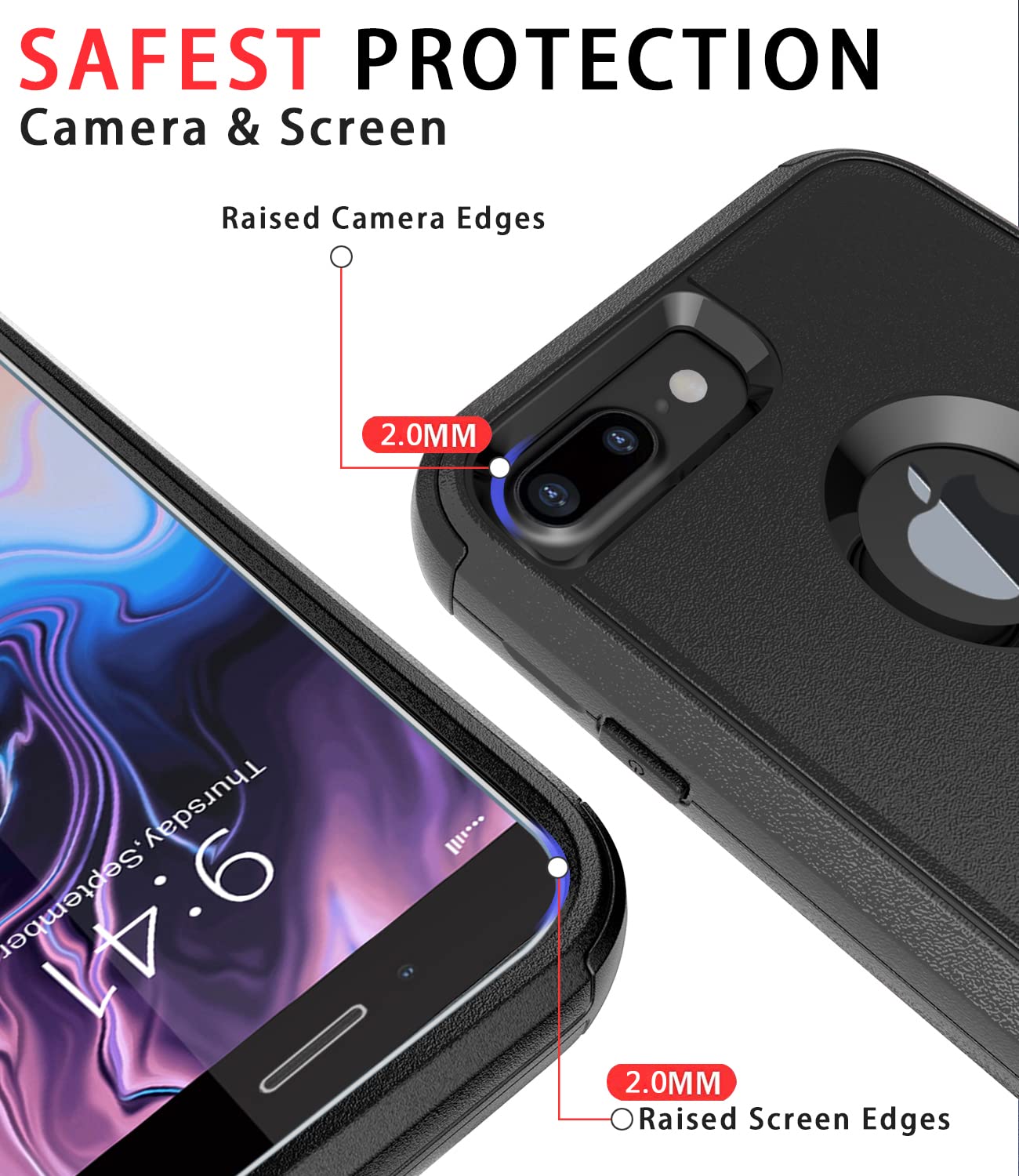 Foto 4 pulgar | Funda De Teléfono Diverbox Para Iphone 8 Plus/7 Plus Con Puerto De Pantalla. - Venta Internacional.