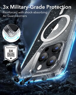 Foto 6 | Funda De Teléfono Esr Para Iphone 16 Pro Max Con Magsafe Clear Shimmer - Venta Internacional.