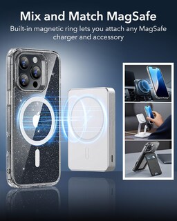 Foto 7 | Funda De Teléfono Esr Para Iphone 16 Pro Max Con Magsafe Clear Shimmer - Venta Internacional.