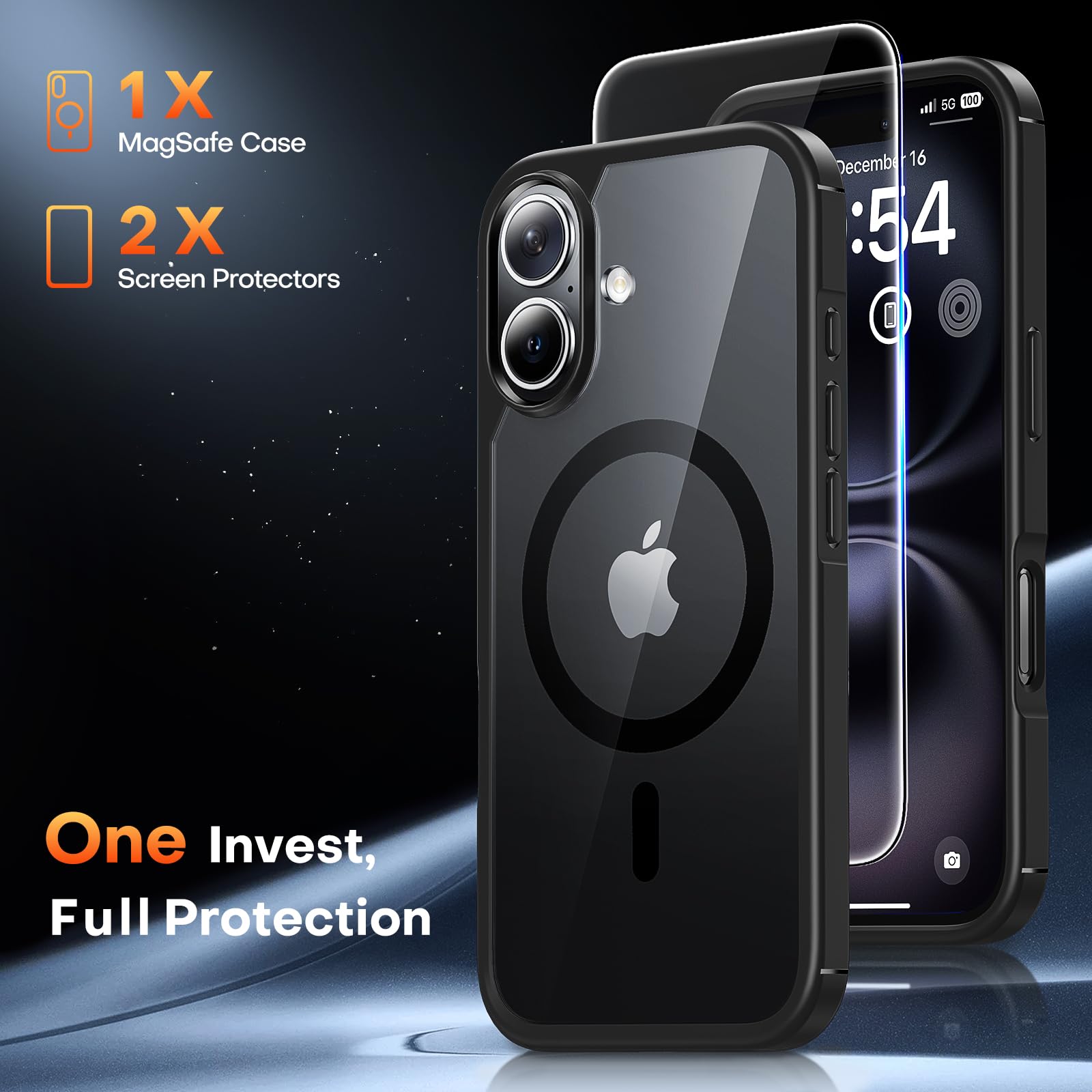 Foto 5 pulgar | Funda De Teléfono Tauri 3 En 1 Para Iphone 16 Con 2 Protectores De Pantalla - Venta Internacional.
