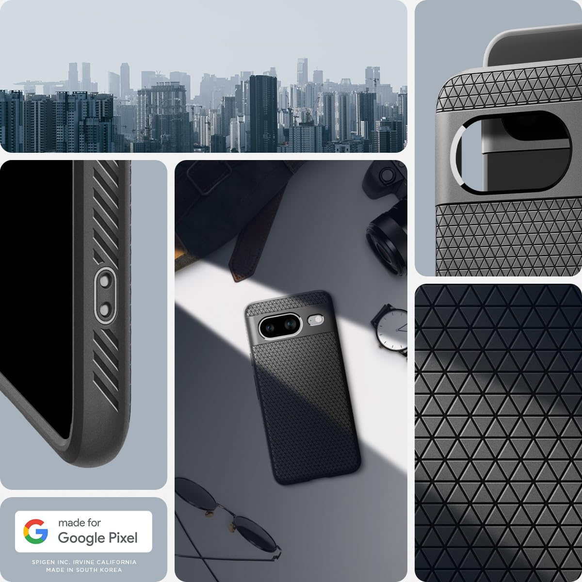Foto 3 pulgar | Funda Spigen Liquid Air Armor Para Pixel 8 (2023), Color Negro Mate - Venta Internacional.